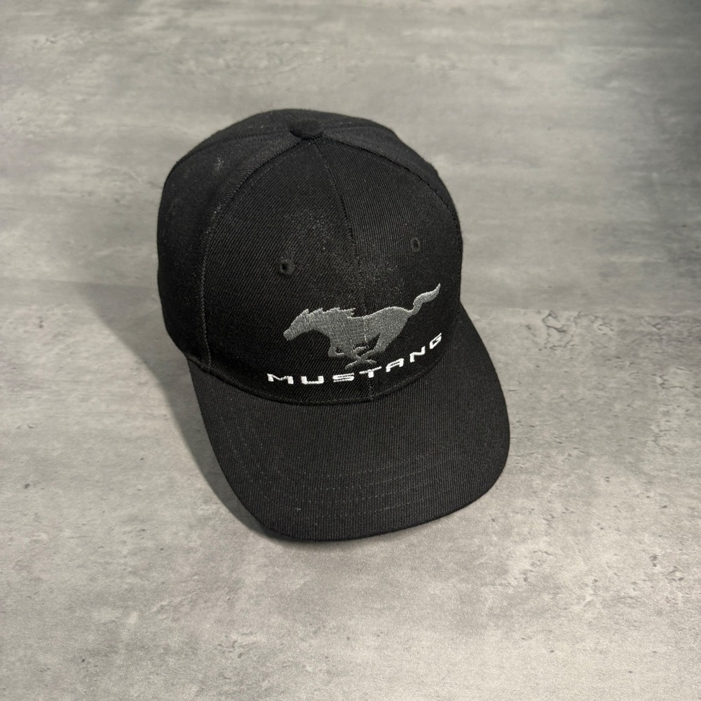 Ford Mustang Hat Men Black Embroidered Logo Baseball Cap Adjustable Strapback